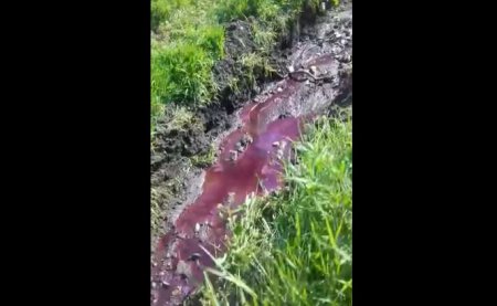 На Великобезнянщині незвичне явище: тече червона вода (відео)