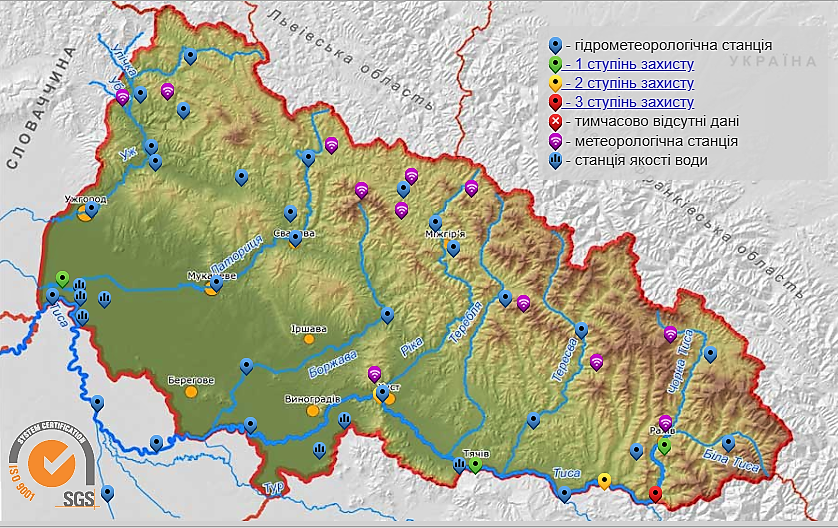 Карта украины карпаты