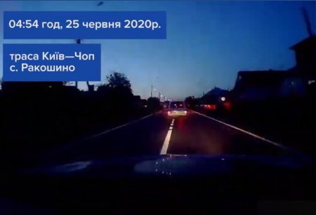 На Закарпатті п'яний водій влаштував гонки з патрульними, і зупинився в кюветі (відео)