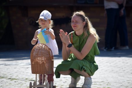 Музичні вітання з Днем Незалежності лунали в центрі Ужгорода