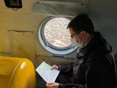 Голова Закарпатської ОДА на гвинтокрилі облетів всю область, для перевірки (фото)