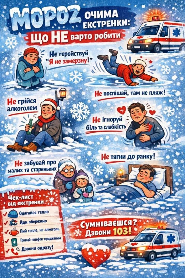 Як вижити в мороз: 6 критичних помилок, про які попереджає «екстренка»