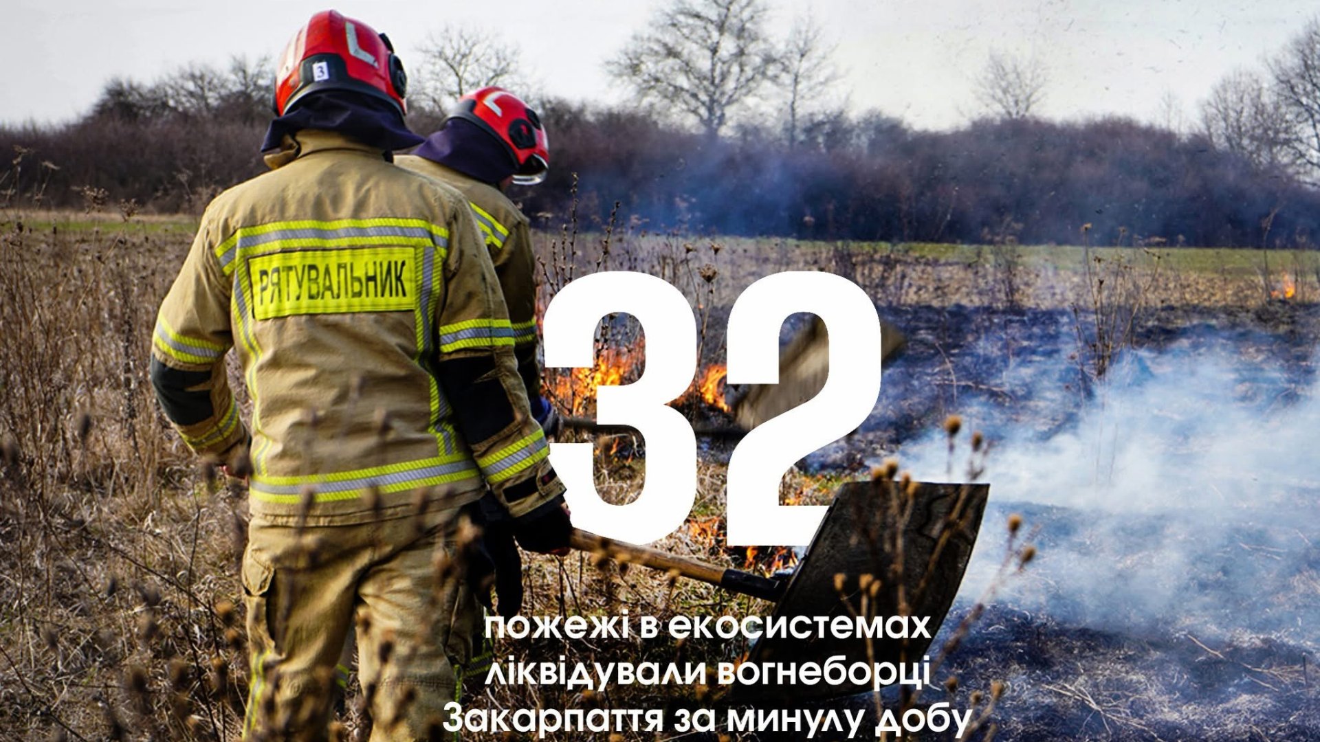 Весняний вогняний сплеск: за добу на Закарпатті сталося 32 пожежі в екосистемах