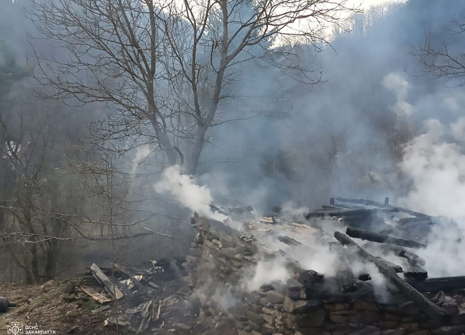 Вогонь із трави перекинувся на будівлю: на Тячівщині ледь не згоріли житлові будинки