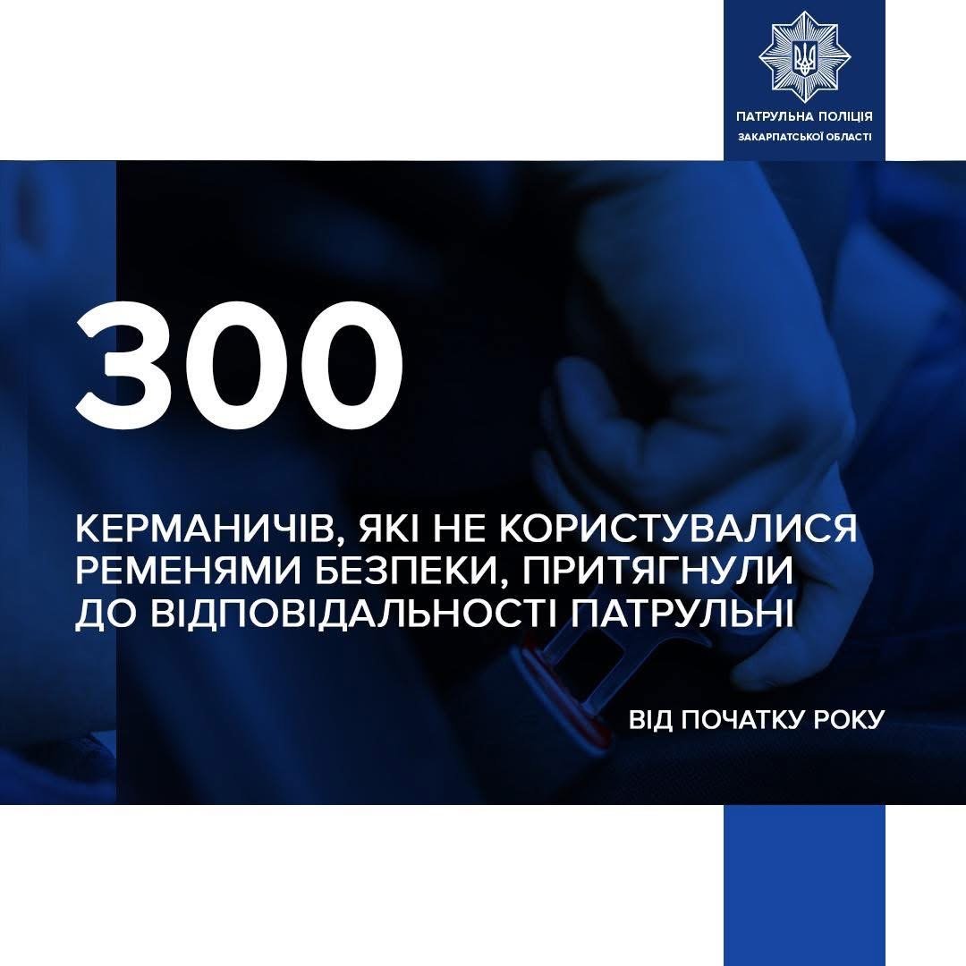 «Ігнорують навіть після штрафів»: сотні водіїв на Закарпатті ризикують життям через ремені безпеки