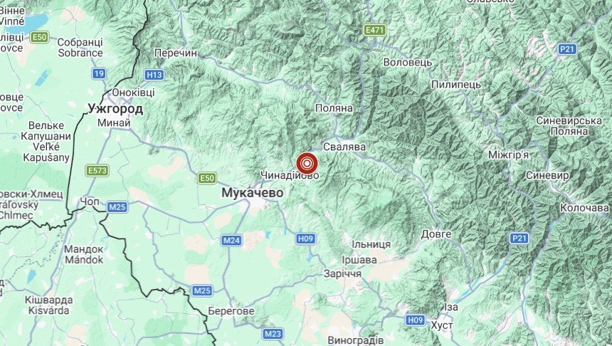 На Закарпатті стався землетрус: підземні поштовхи зафіксували у Мукачівському районі