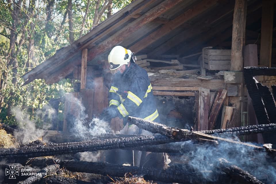 Почула тріск шиферу й побачила полум’я: на Ужгородщині сусідка врятувала майно від пожежі